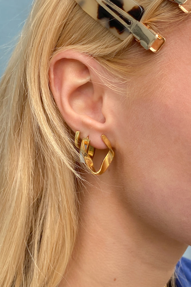 Enamel Copenhagen Dalia Gold Earrings - The Mercantile London