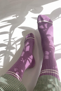 Le Bon Shoppe Boyfriend Grape Socks - The Mercantile London