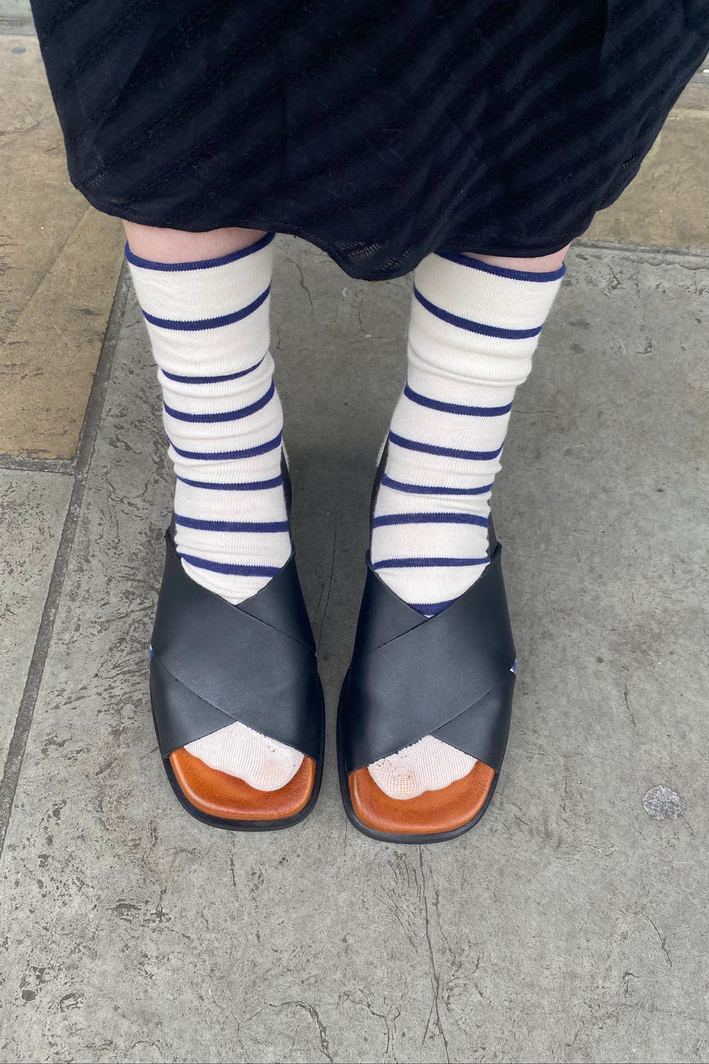 Pavement Carly Black & Tan Sandals - The Mercantile London