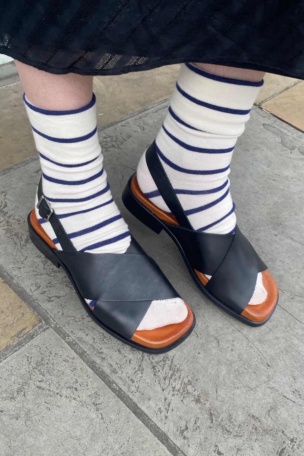 Pavement Carly Black & Tan Sandals - The Mercantile London