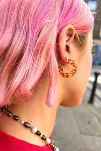 B.M.L Marseille Resin Brown Earrings - The Mercantile London