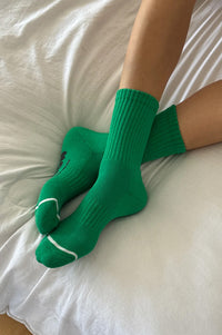 Le Bon Shoppe Hugger Kelly Green Socks - The Mercantile London