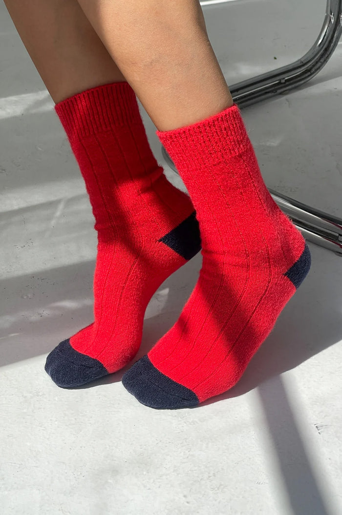 Le Bon Shoppe Classic Cashmere Poppy Socks - The Mercantile London