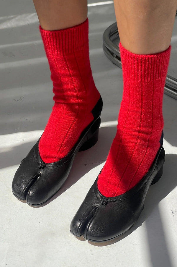 Le Bon Shoppe Classic Cashmere Poppy Socks - The Mercantile London