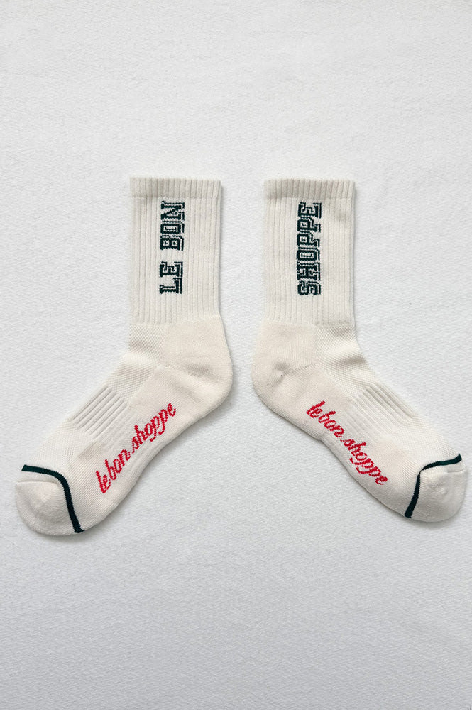 Le Bon Shoppe Preppy Canvas Green Socks - The Mercantile London