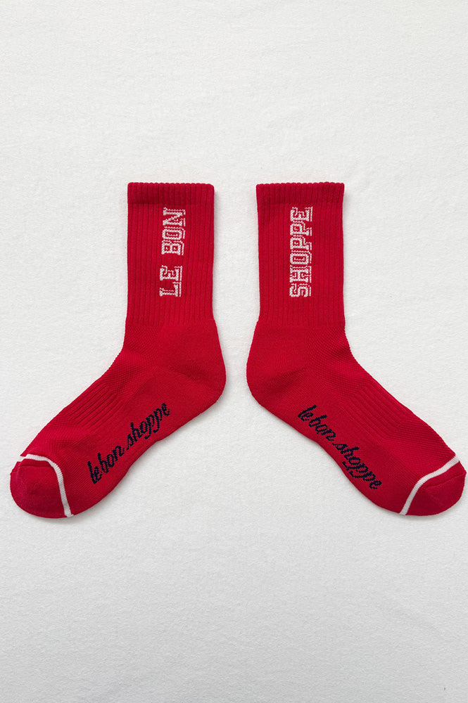 Le Bon Shoppe Preppy Red Cream Socks - The Mercantile London