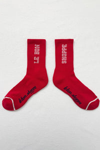 Le Bon Shoppe Preppy Red Cream Socks - The Mercantile London