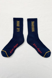 Le Bon Shoppe Preppy Navy Gold Socks