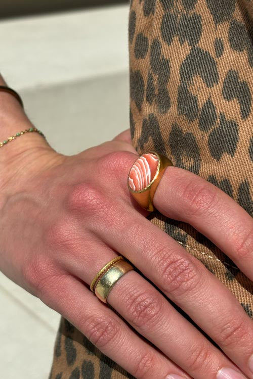 Shyla Serifos Rhodochrosite Ring - The Mercantile London