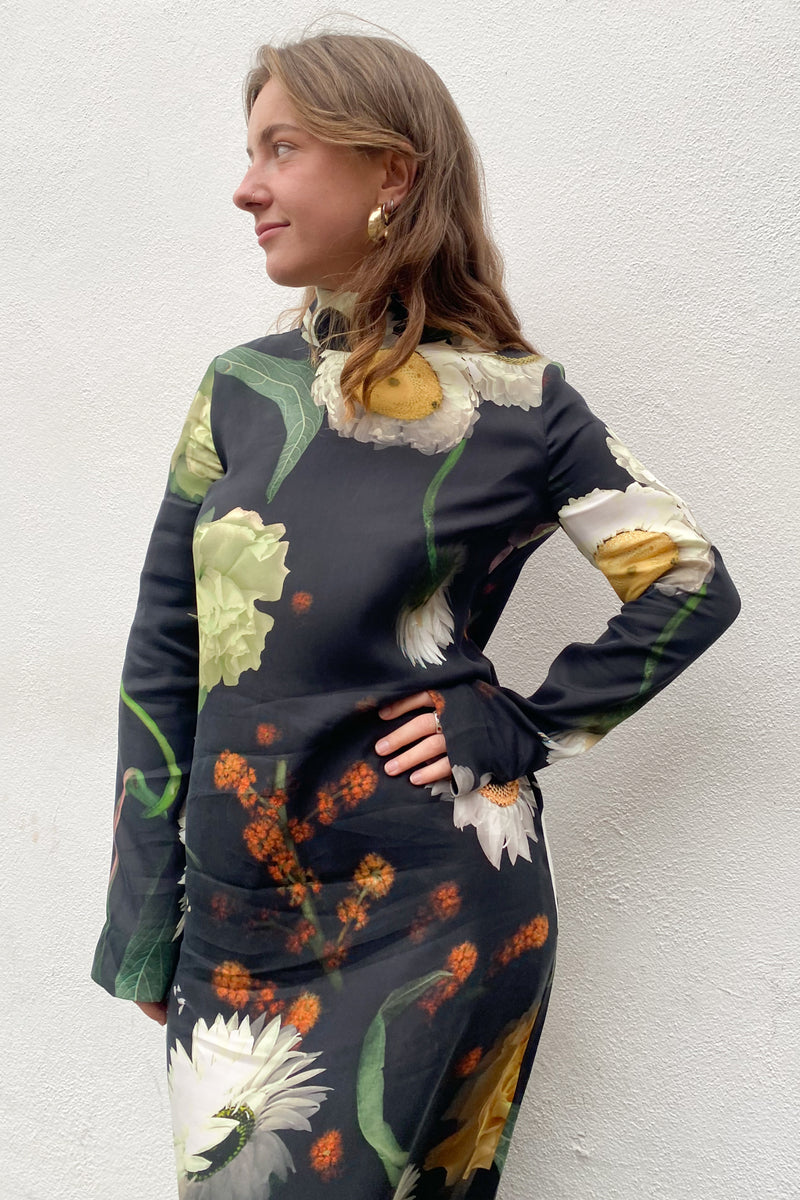 Stine Goya Millie Scanned Foliage Dress - The Mercantile London