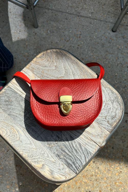 Kate Sheridan Redcurrant Mini Telegram Bag - The Mercantile London