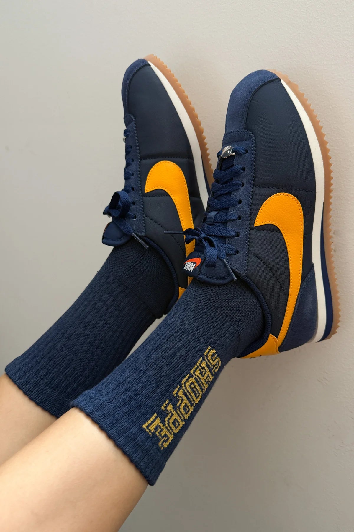 Le Bon Shoppe Preppy Navy Gold Socks