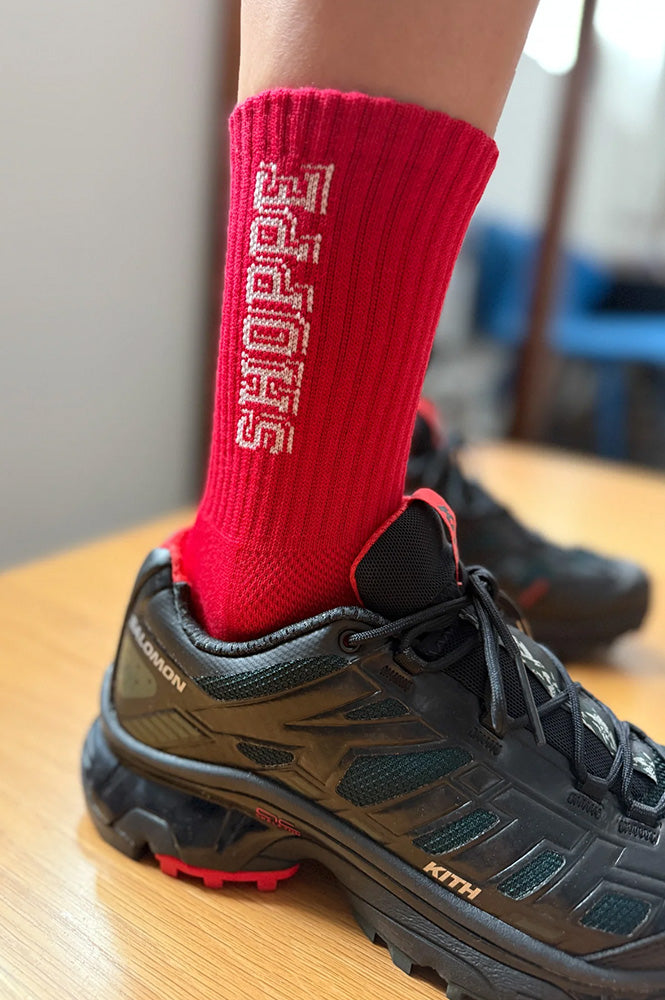 Le Bon Shoppe Preppy Red Cream Socks - The Mercantile London