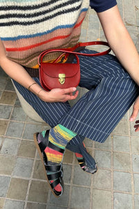 Kate Sheridan Redcurrant Mini Telegram Bag - The Mercantile London