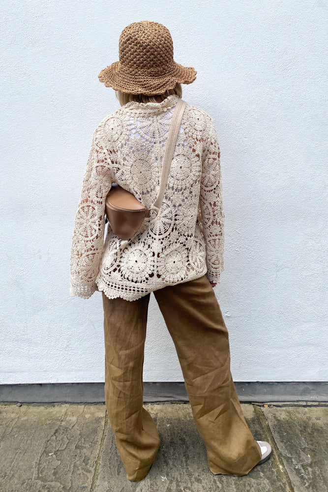 Object Petra Sandshell Knit Cardigan - The Mercantile London
