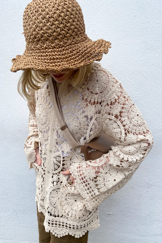 Object Petra Sandshell Knit Cardigan - The Mercantile London
