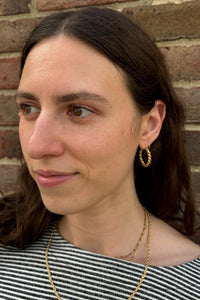 Nordic Muse Twist Hoop Earrings - The Mercantile London