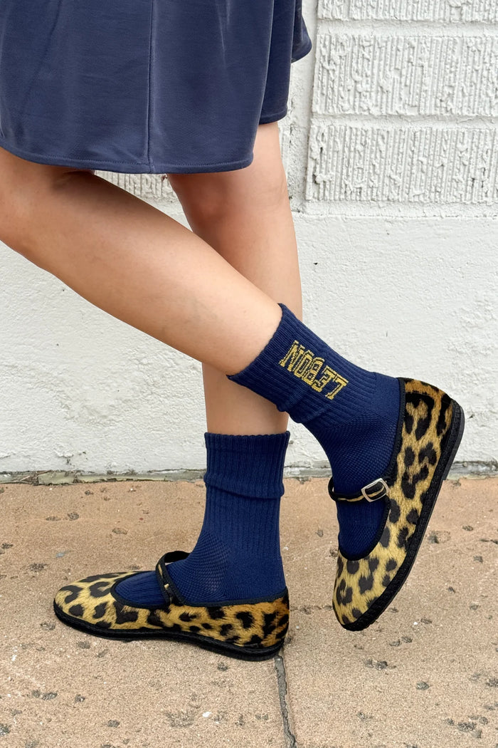 Le Bon Shoppe Preppy Navy Gold Socks