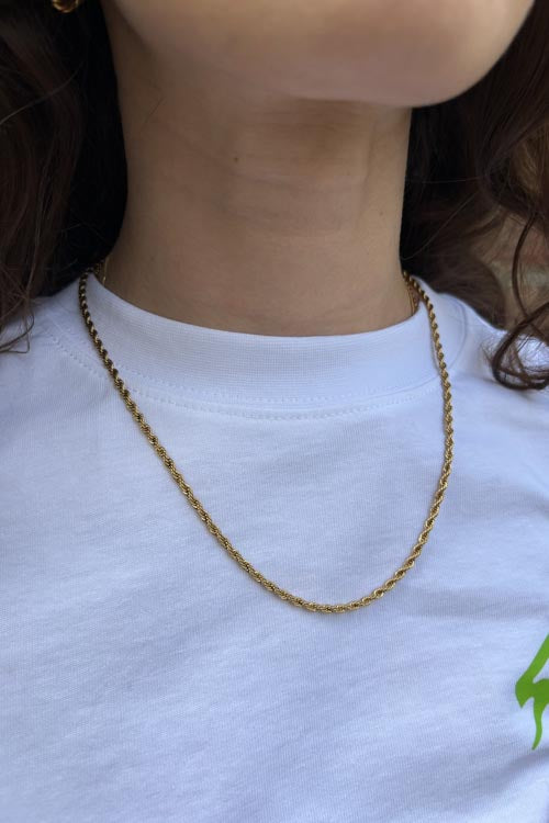 Nordic Muse Rope Twist Gold Chain Necklace – The Mercantile London