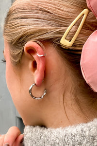 Mundy Wave Silver Ear Cuff - The Mercantile London