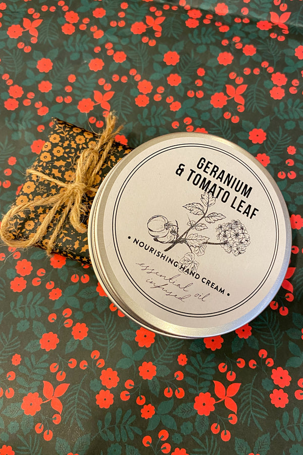 Norfolk Natural Living 100ml Geranium & Tomato Leaf Hand Cream Tin - The Mercantile London