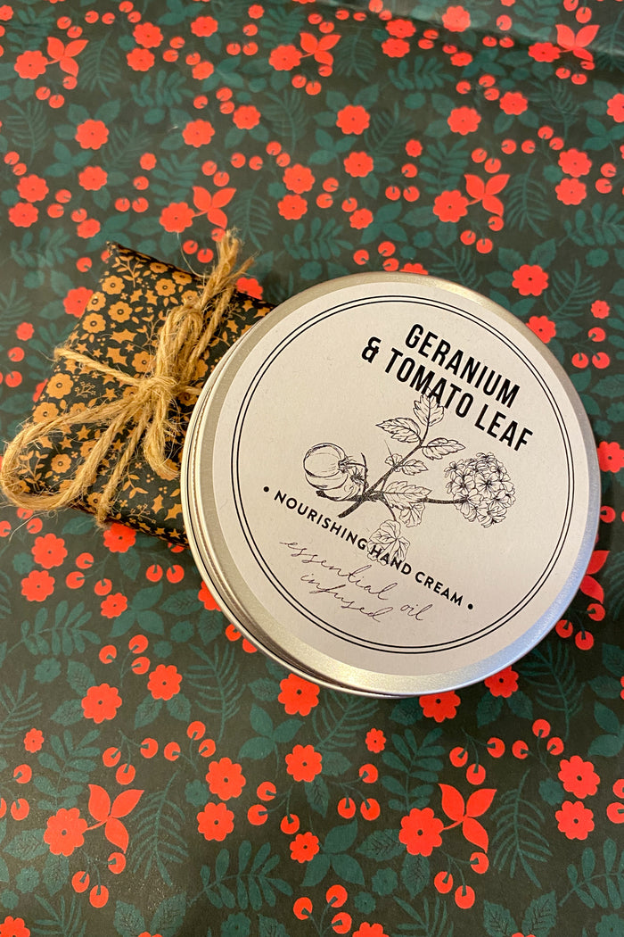 Norfolk Natural Living 100ml Geranium & Tomato Leaf Hand Cream Tin - The Mercantile London