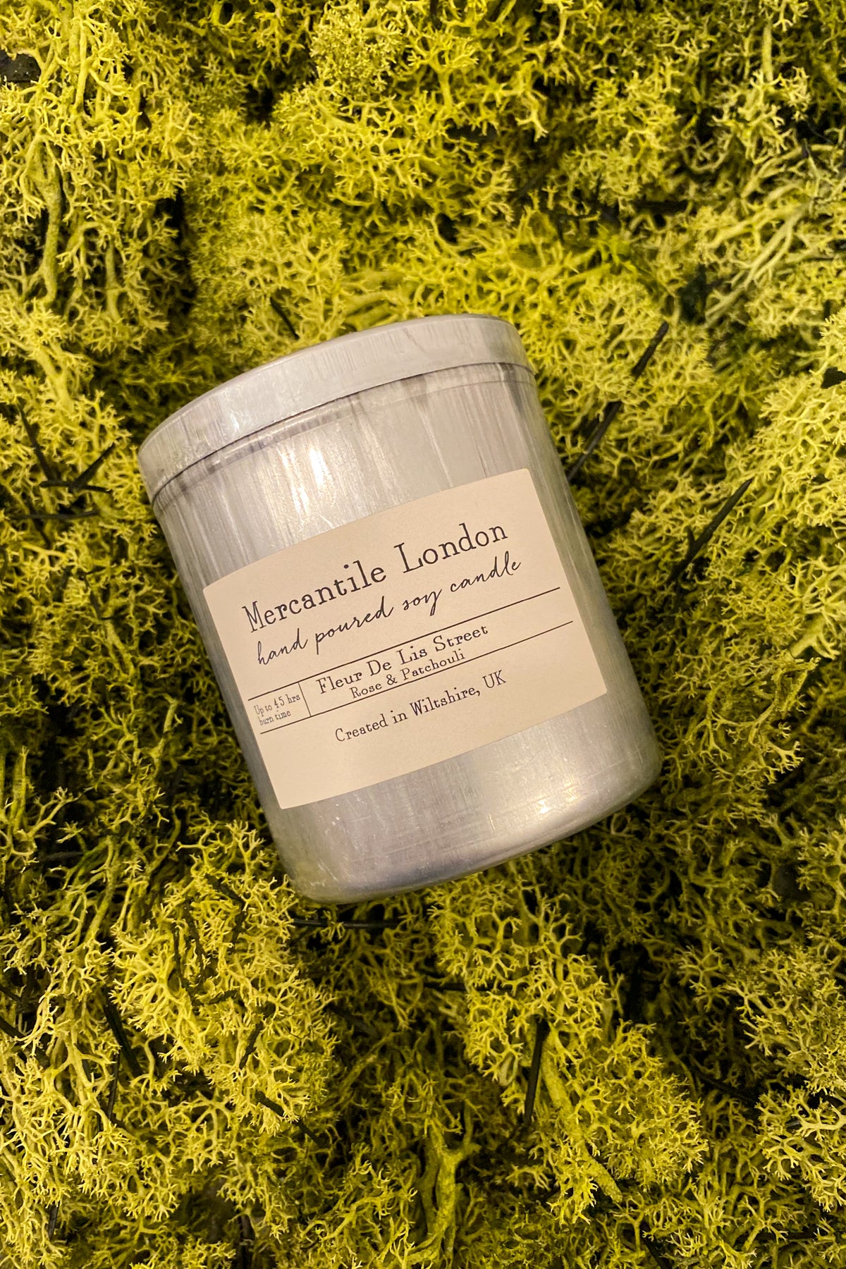 Mercantile London Fleur De Lis Street Rose And Patchouli Tin Candle - The Mercantile London