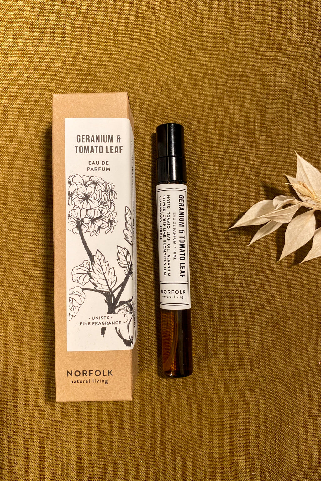 Norfolk Natural Living Parfum - Geranium & Tomato 10ml - The Mercantile London