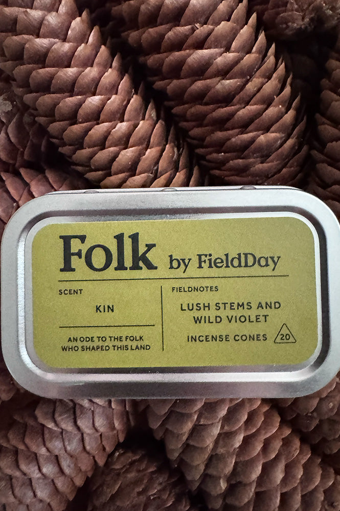 FieldDay Kin Folk Tin of Incense Cones - The Mercantile London