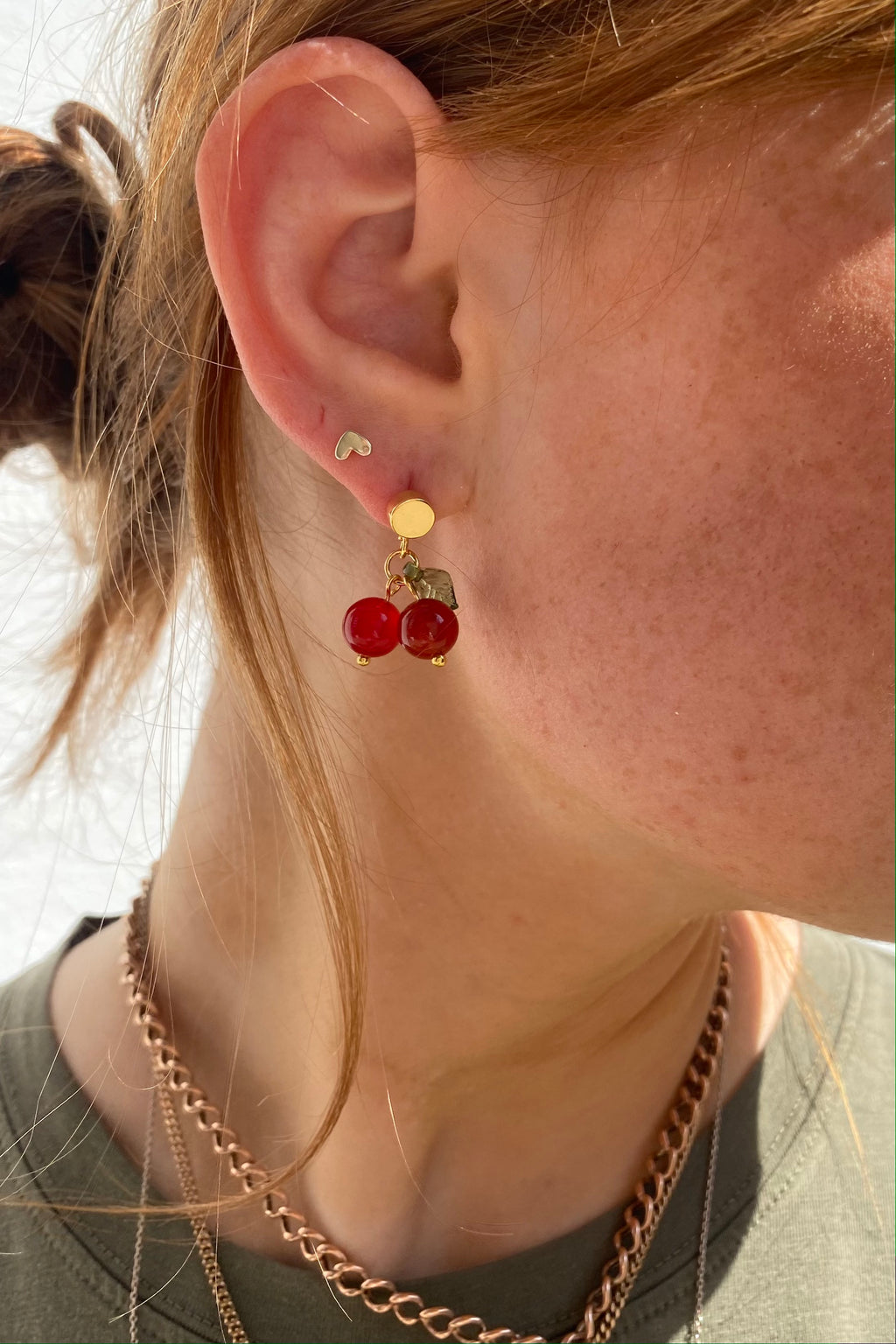 Vachana Red Cherry Earrings - The Mercantile London