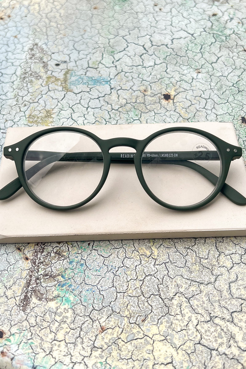 IZIPIZI #D Khaki Green Reading Glasses - The Mercantile London