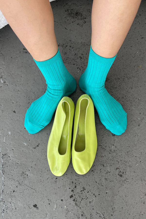 Le Bon Shoppe Her Turquoise Socks - The Mercantile London