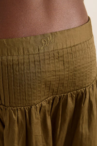 Damson Madder Josie Olive Midi Skirt - The Mercantile London