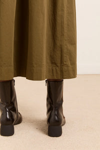 Damson Madder Josie Olive Midi Skirt - The Mercantile London