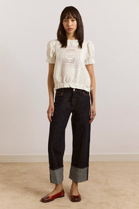 Damson Madder Mabel Vintage White Lace Blouse - The Mercantile London