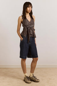 Damson Madder Leandra Spot Stripe Halter Cami - The Mercantile London