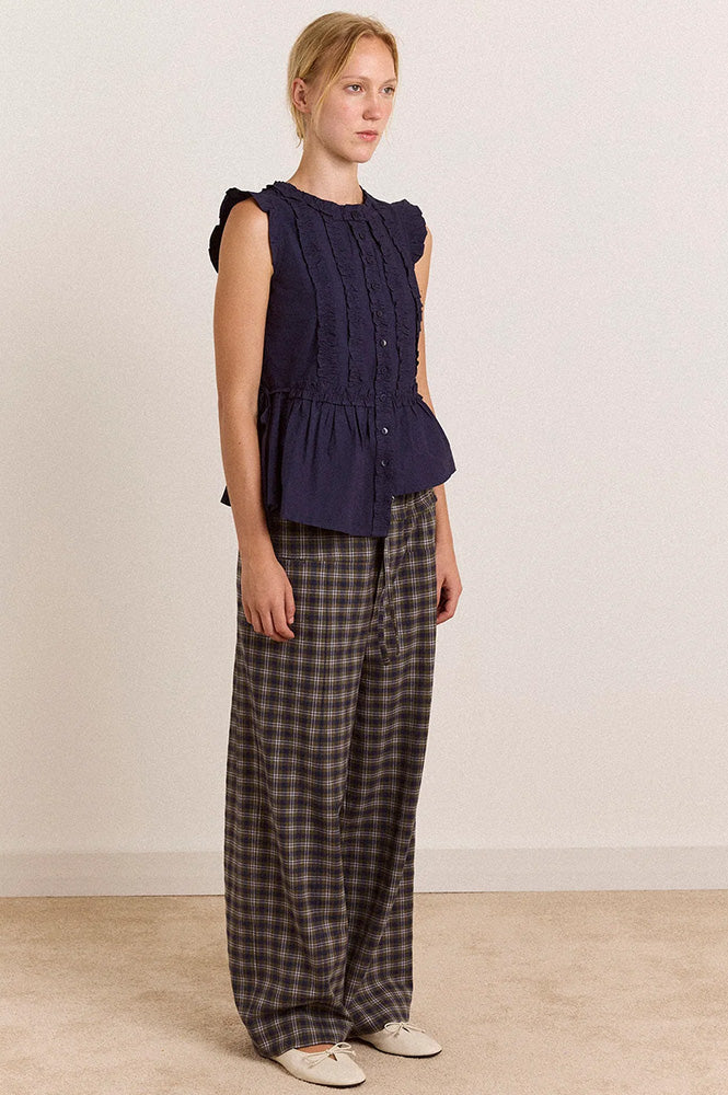 Damson Madder Leighton Ruffle Blouse