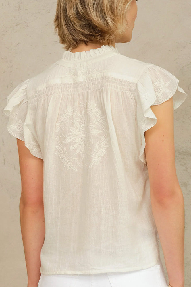 M.A.B.E Lilia Ecru Blouse - The Mercantile London
