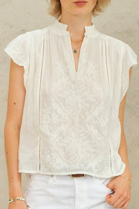 M.A.B.E Lilia Ecru Blouse - The Mercantile London