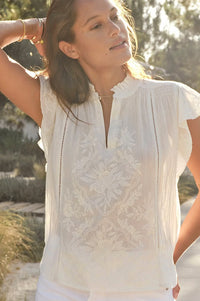 M.A.B.E Lilia Ecru Blouse - The Mercantile London