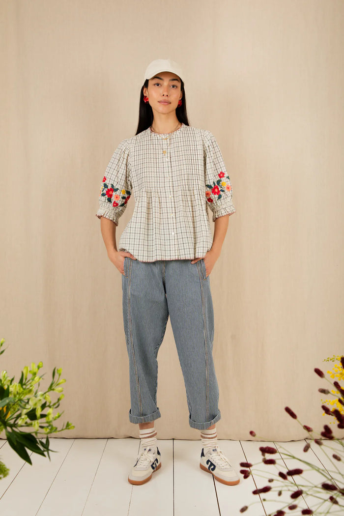 Bonté Lionne Ecru Embroidered Blouse - The Mercantile London