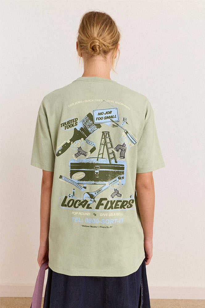 Damson Madder Local Fixers Pine T-Shirt
