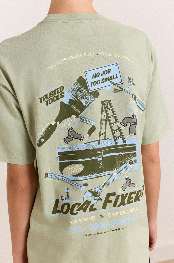 Damson Madder Local Fixers Pine T-Shirt