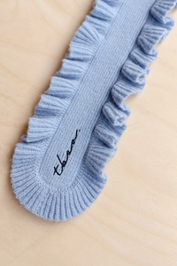 TBCo Blue Ruffle Skinny Scarf - The Mercantile London