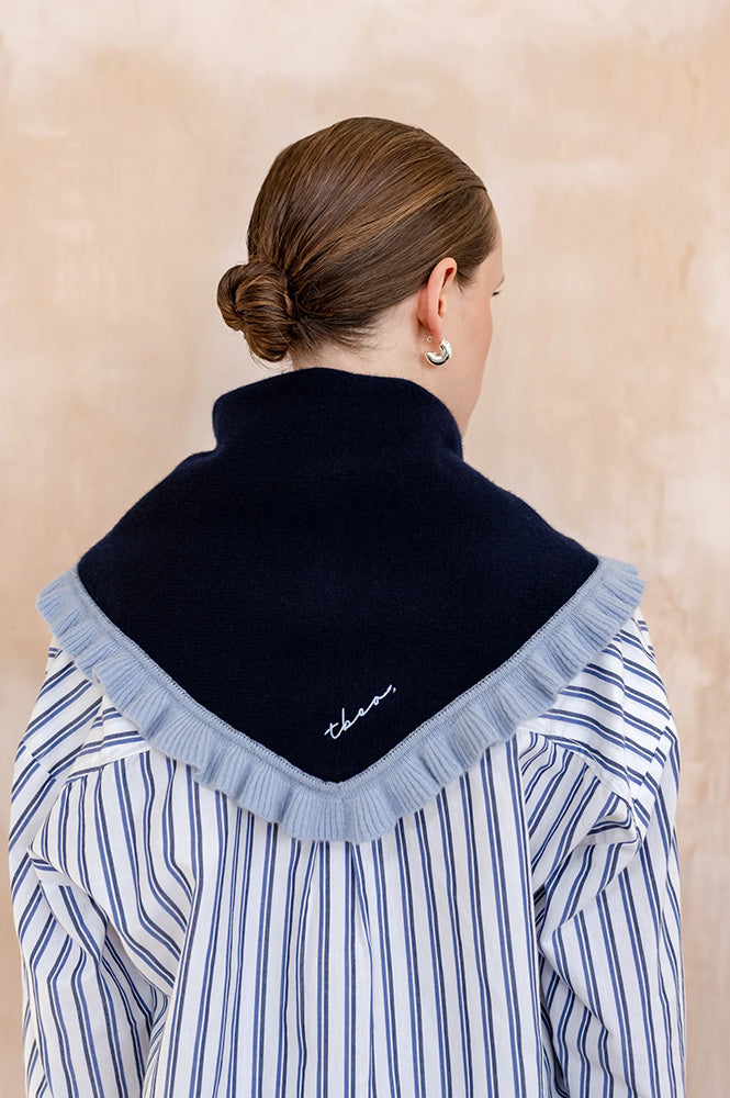 TBCo Nacy Ruffle Triangle Scarf - The Mercantile London