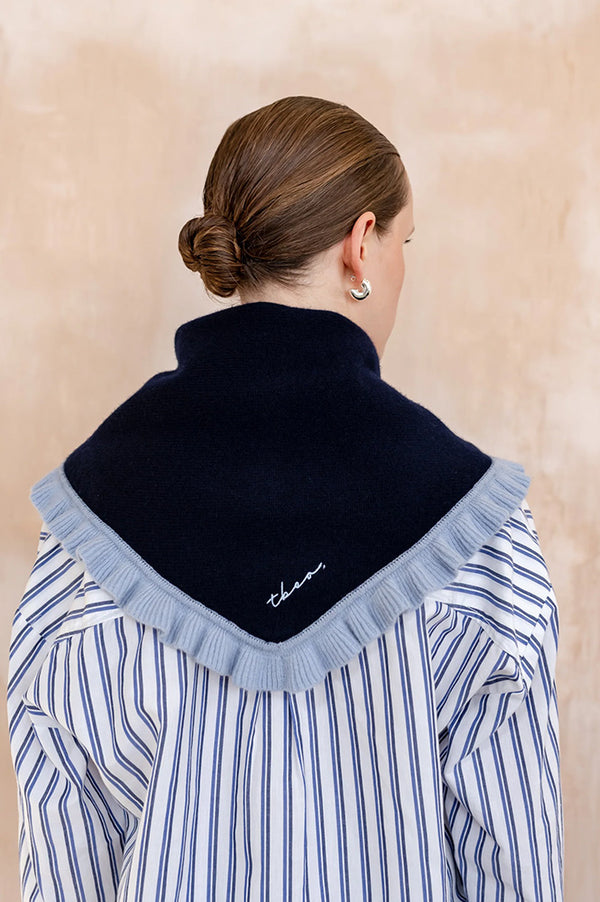 TBCo Nacy Ruffle Triangle Scarf - The Mercantile London