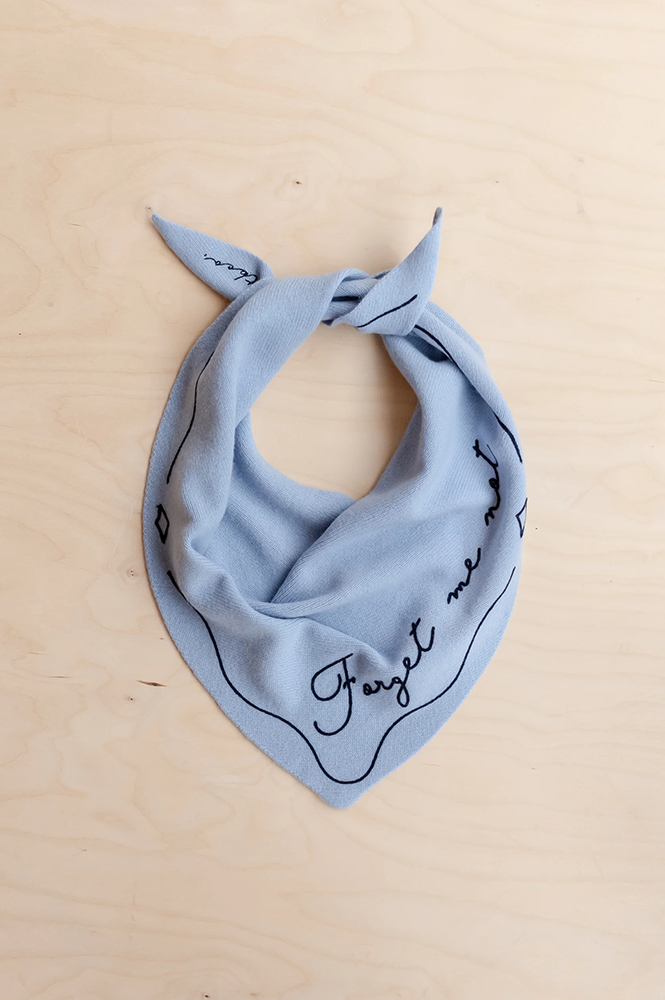 TBCo Forget Me Not Stripe Triangle Scarf - The Mercantile London