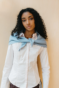 TBCo Forget Me Not Stripe Triangle Scarf - The Mercantile London