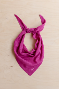TBCo Magenta Pointelle Triangle Scarf - The Mercantile London