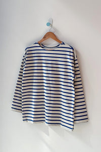 Le Bon Shoppe Marseille Blue and Cream Stripe Top